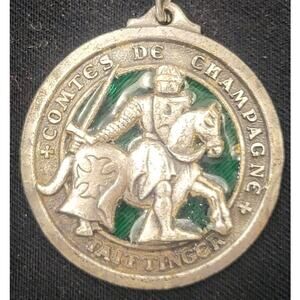 Vintage Comte De Champagne Taittinger Keychain Made in France Circa 1980s Rare